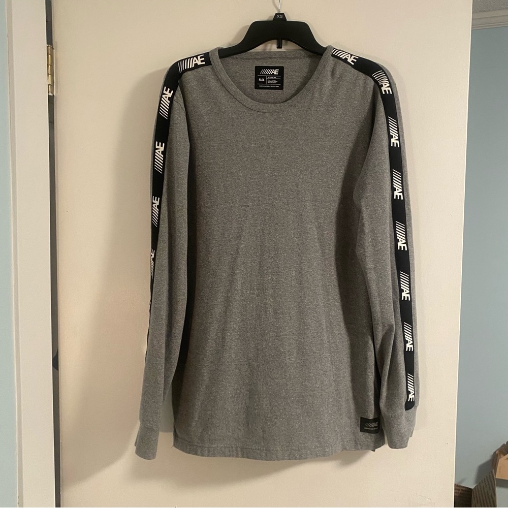 American Eagle Flex Long Sleeve Shirt Sz Medium Cotton Blend Casual Athletic